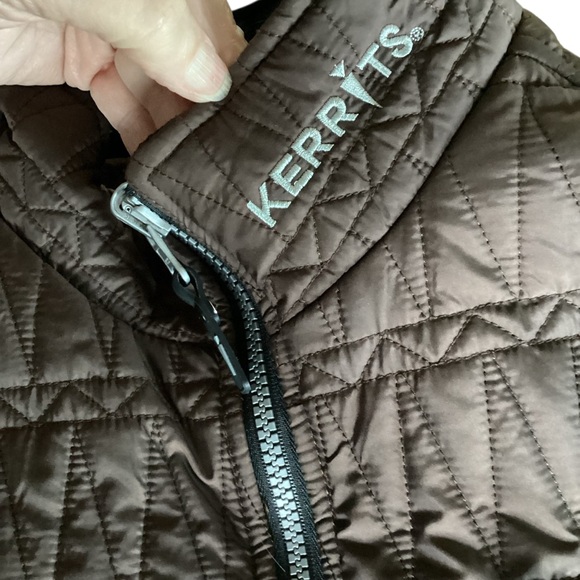 Kerrits Equestrian Brown Quilted Riding Jacket Zip Up Women's Size Large - Picture 6 of 16